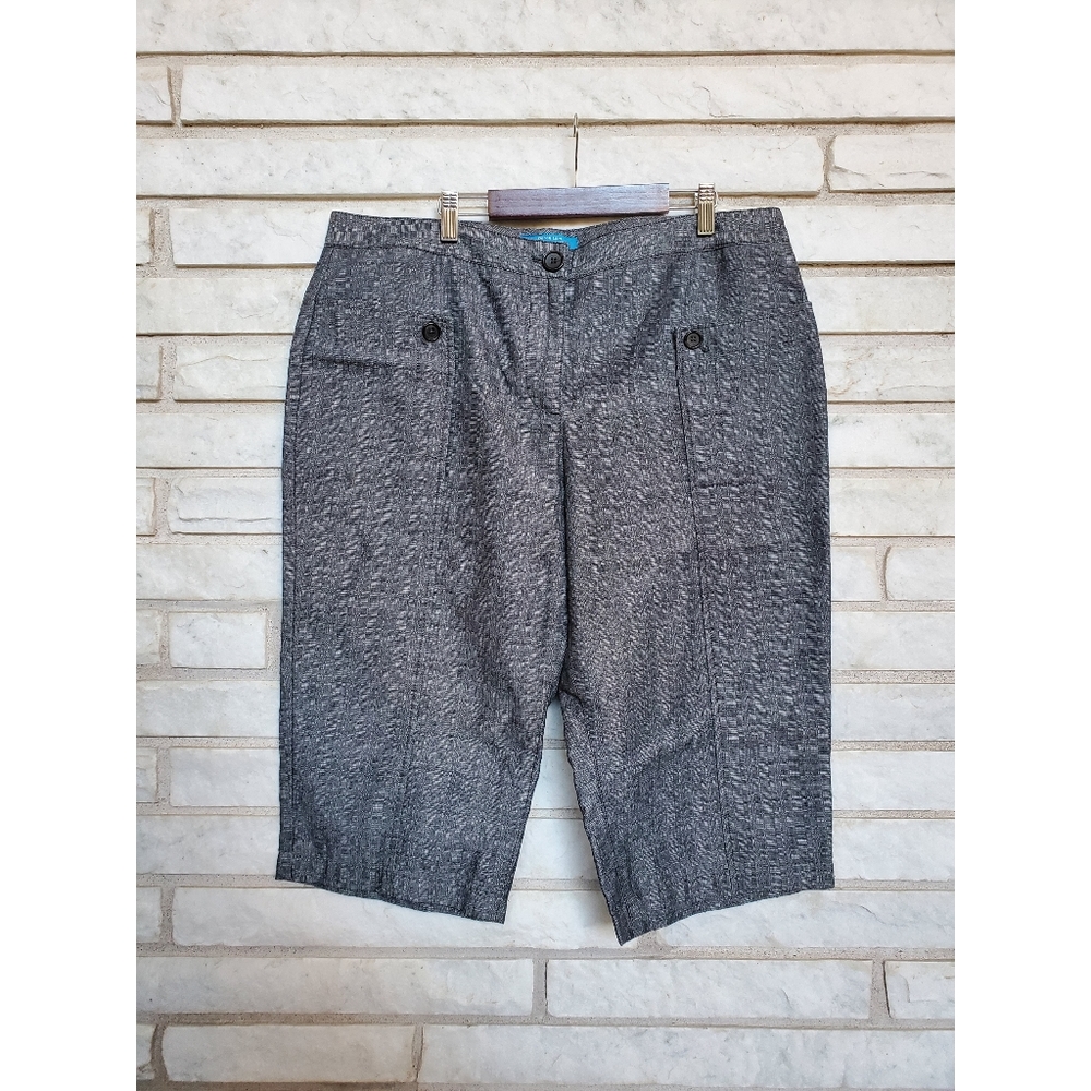 Derek Lam for Design Nation Grey Chambray Capri